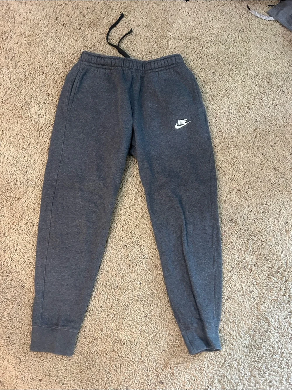 Nike Dark Gray Fleece Jogger Pants - Picture 1 of 3
